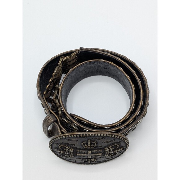 Suzi Roher Canada Belt Large Plus‎ - Steampunk Bronze Brown Union Jack Buckle main image 8